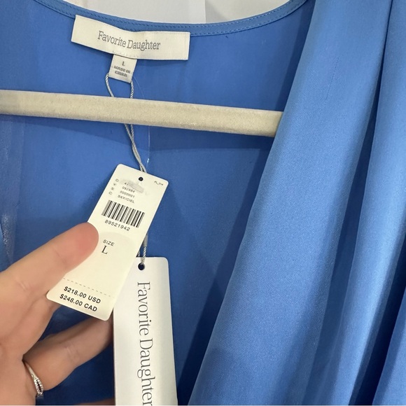 NEW Favorite Daughter The Date Blouse Bodysuit Sky Blue Anthropologie NWT - Picture 7 of 9